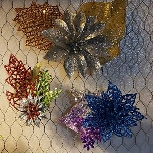 holiday floral magnets! (set of 3)